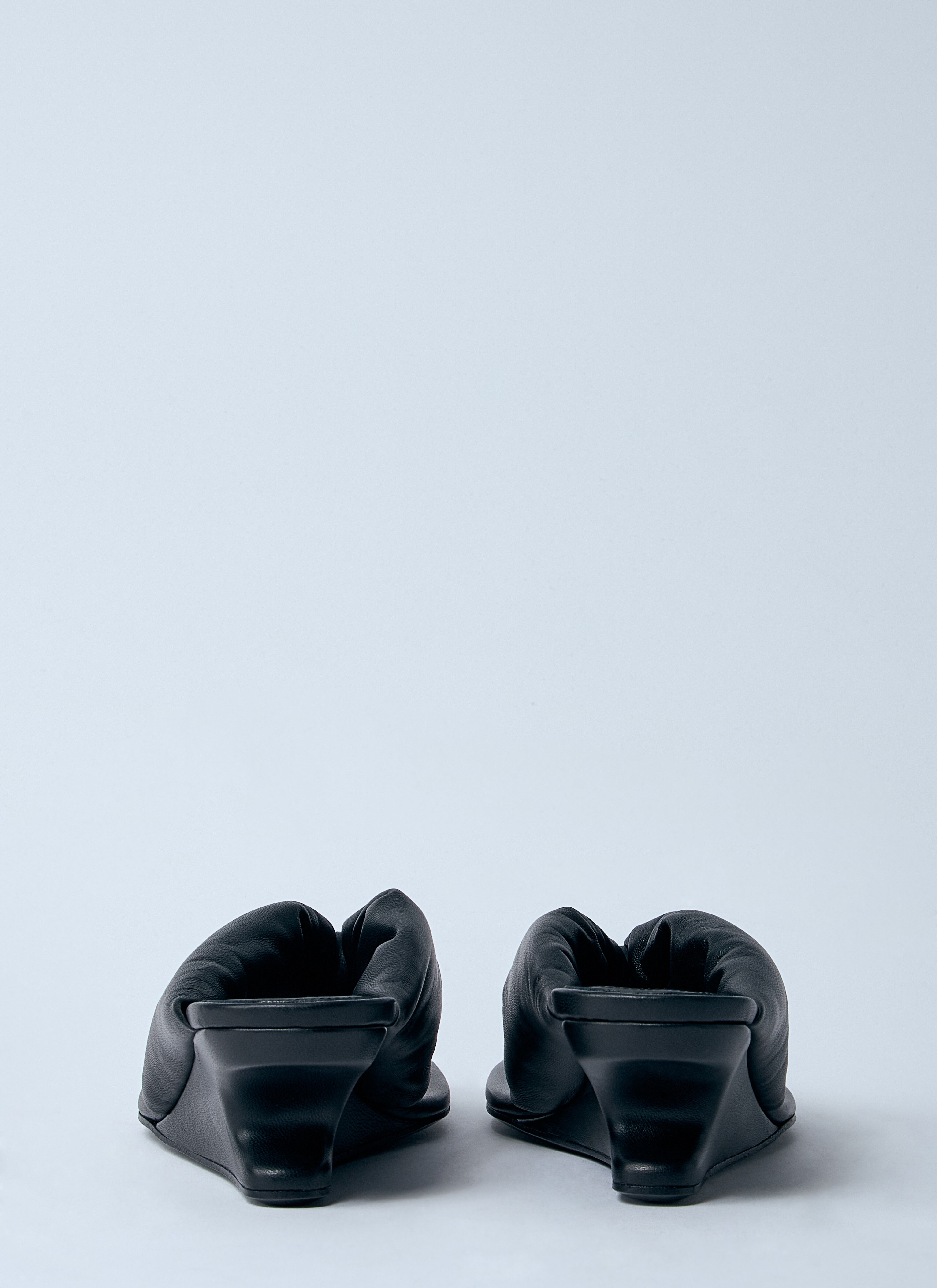 Leather Thong Wedge Sandals - 5