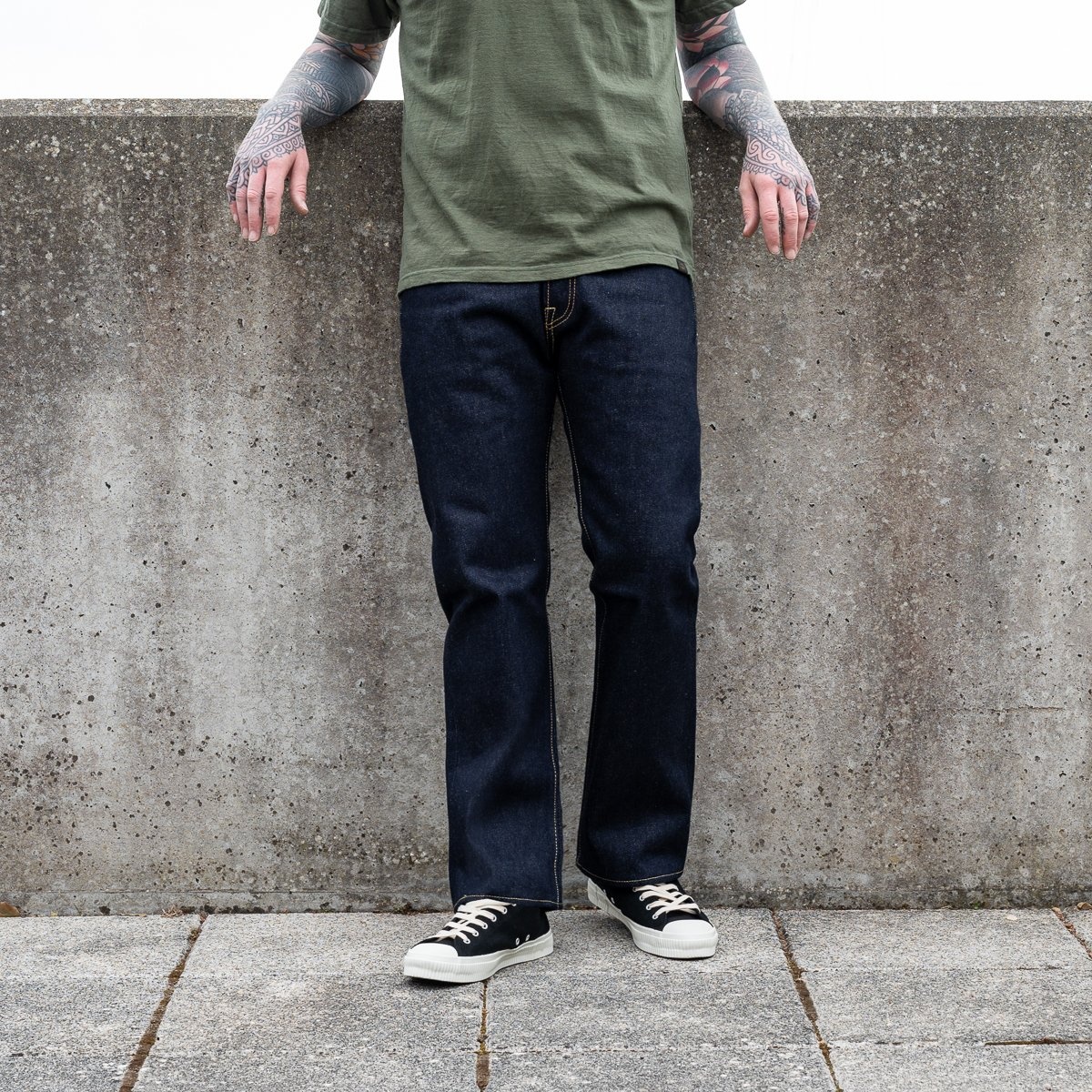 IH-634S-UHR 21/23oz Raw Selvedge Denim Straight Cut Jeans - Indigo - 4