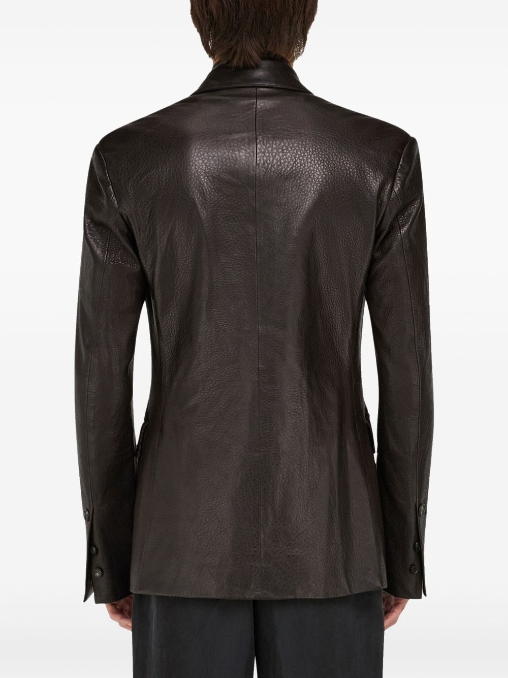 leather blazer - 4