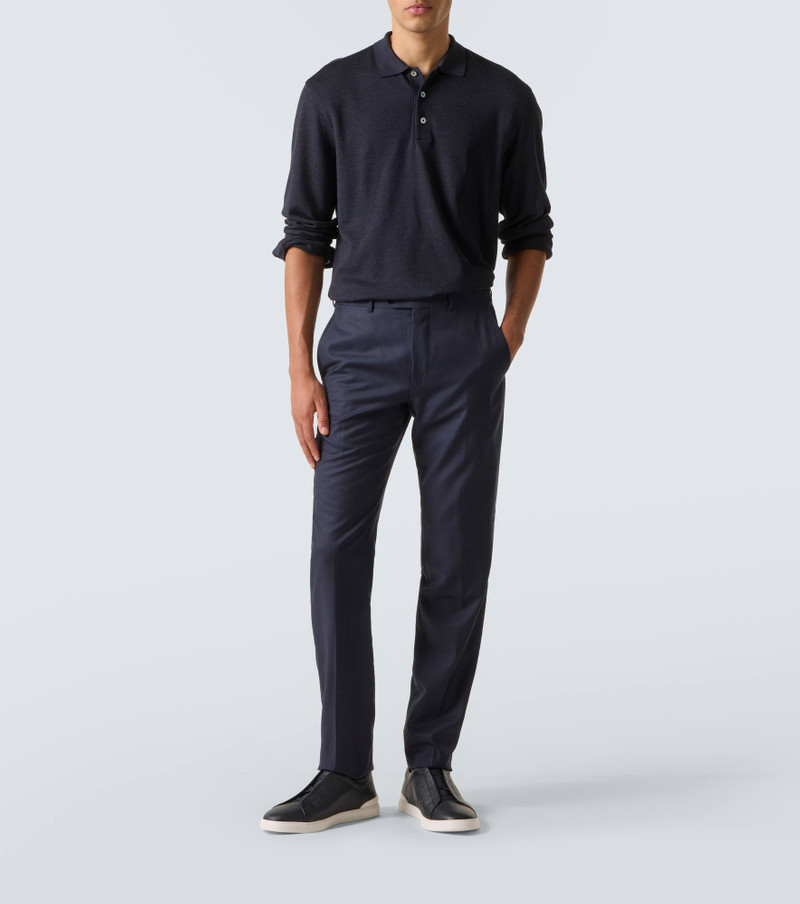ZEGNA Cotton and silk polo shirt outlook