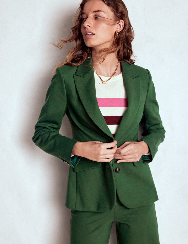 Marylebone Ponte Blazer-Hunter green 5