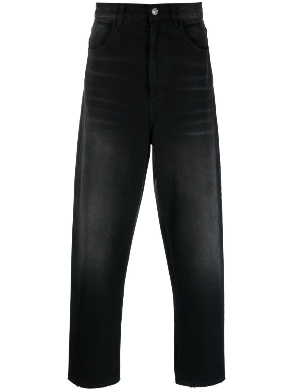 whiskering-effect straight-leg jeans - 1