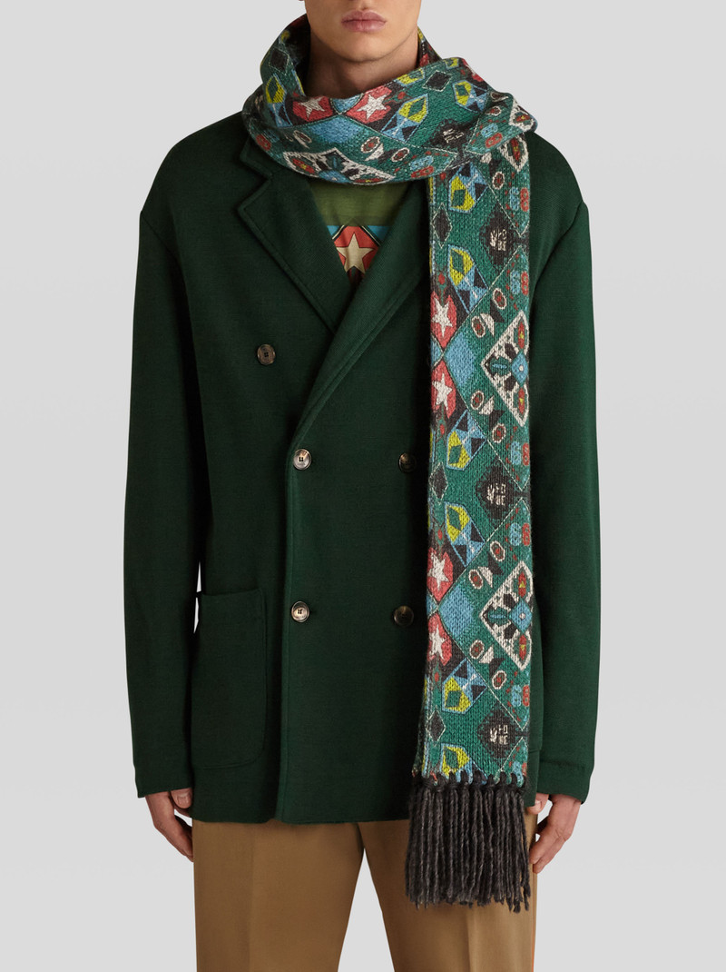 Etro GEOMETRIC SCARF WITH ETRO CUBE LOGO AND STARS outlook