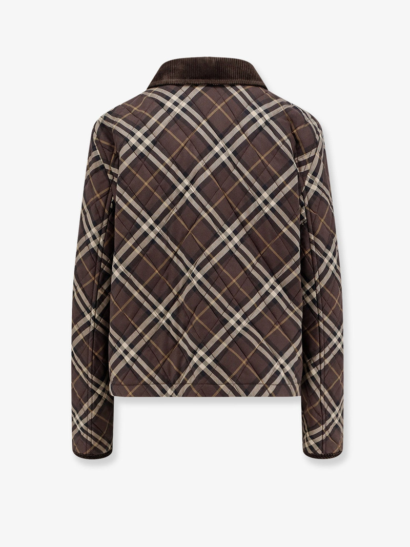 Burberry Padded Cotton Jacket With Check Pattern outlook