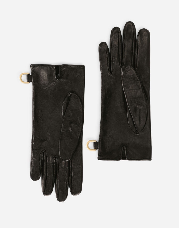 Nappa leather gloves with DG logo - 2
