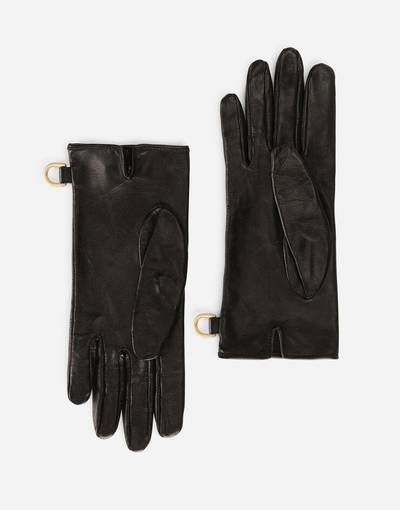 Dolce & Gabbana Nappa leather gloves with DG logo outlook