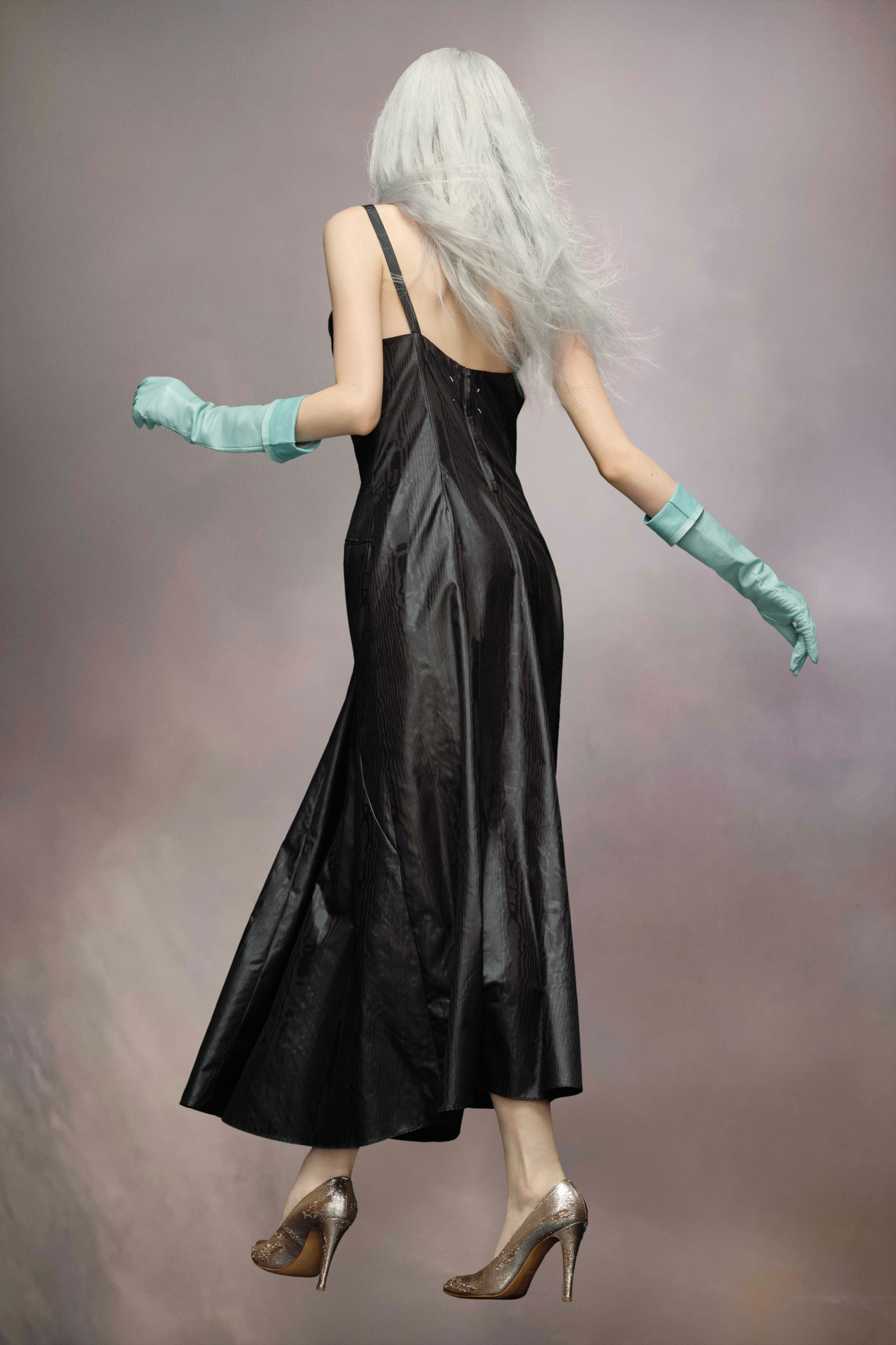 ワンピース Maison Margiela Moire Polyester Dress Maison Margiela Poly moiré dress | REVERSIBLE