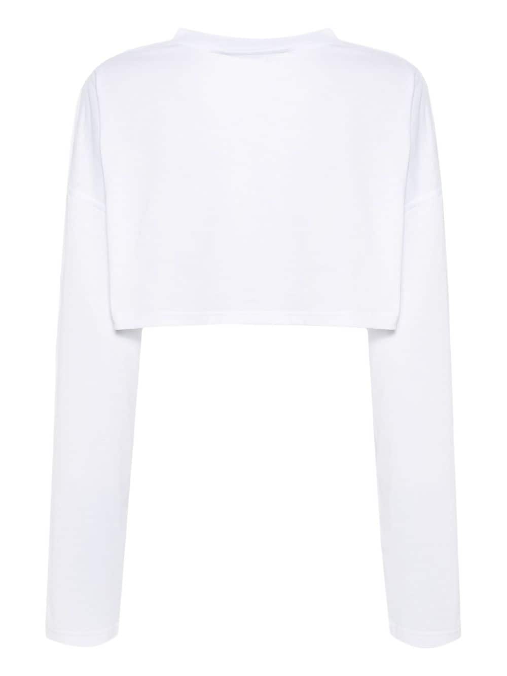 logo-appliquÃ© cropped T-shirt - 2