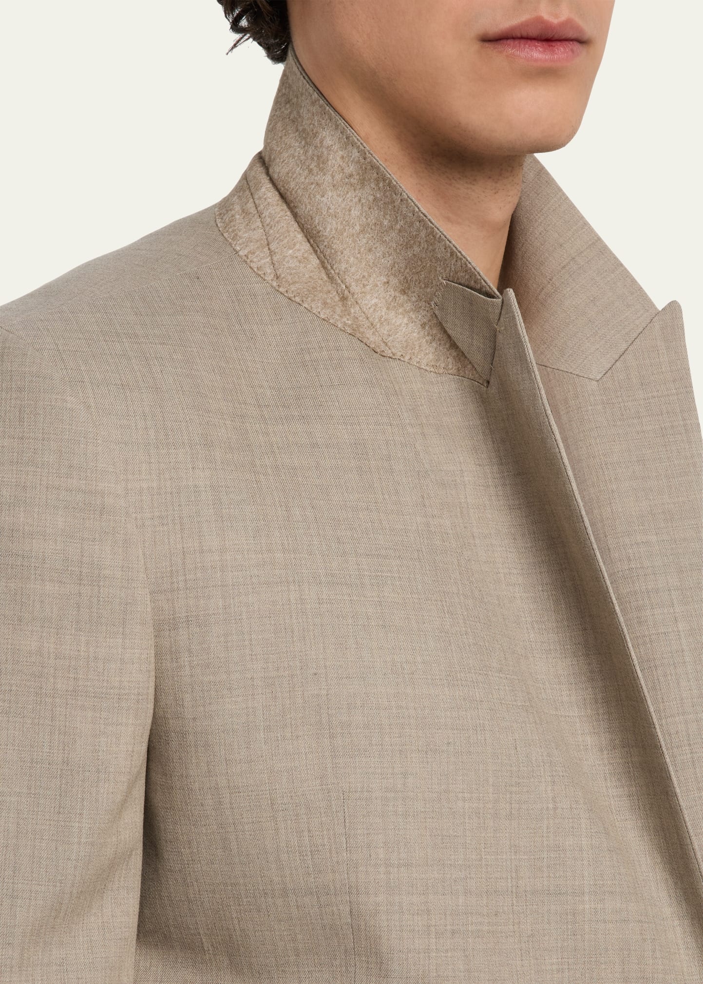 Men's Double-Breasted Wool Blazer - 5