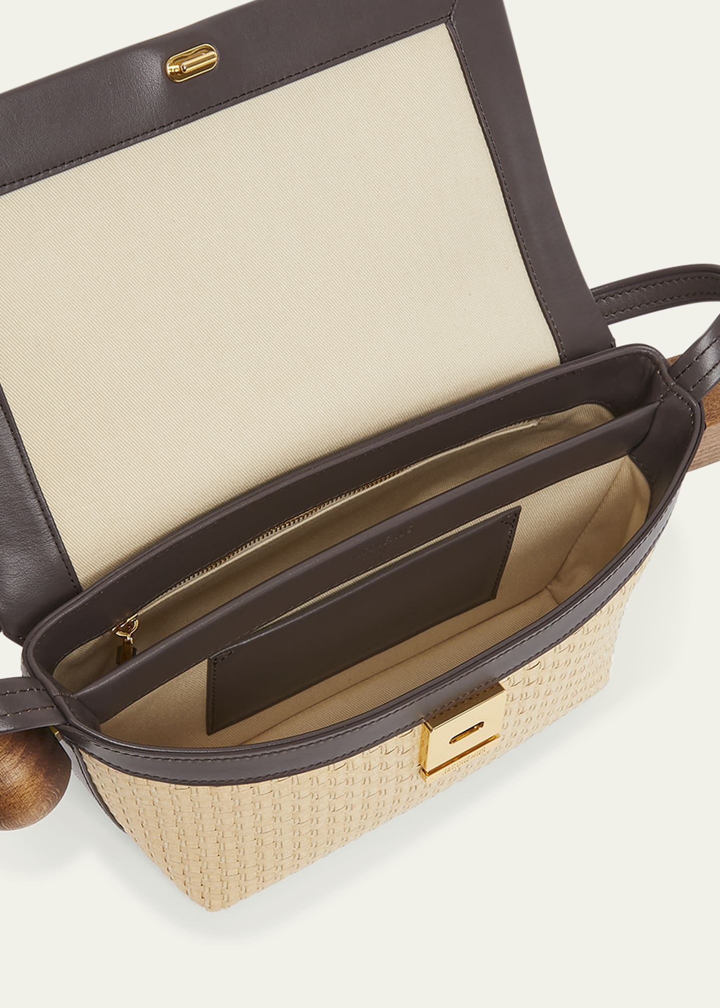 Le Rond Geometric Raffia Shoulder Bag - 4