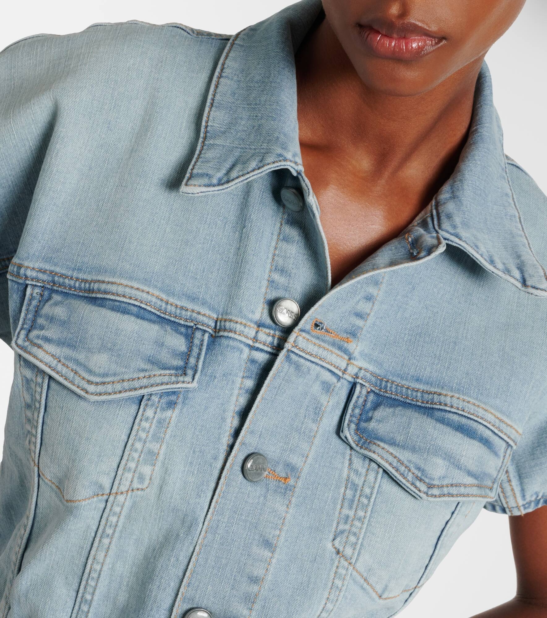 Denim midi dress - 4