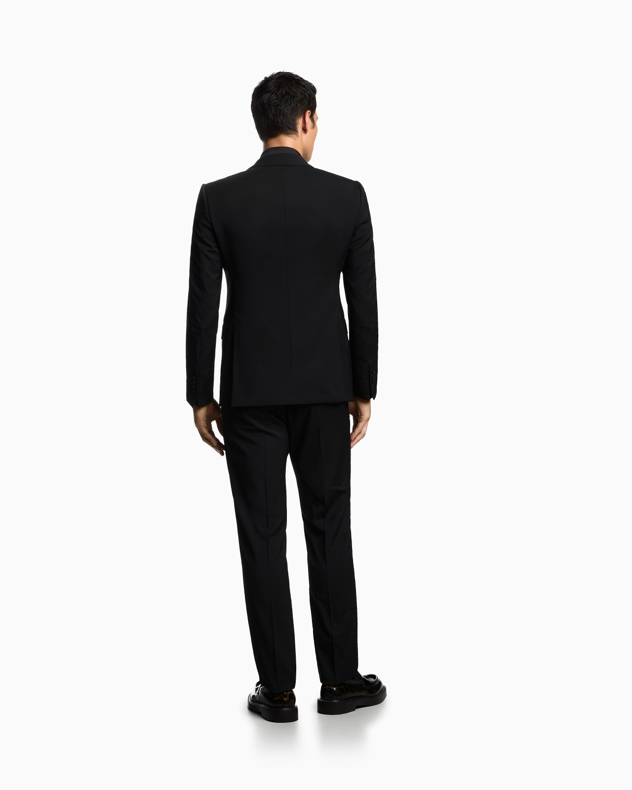 SINGLE-BREASTED SUIT IN NATURAL STRETCH, TROPICAL LIGHT WOOL - 3