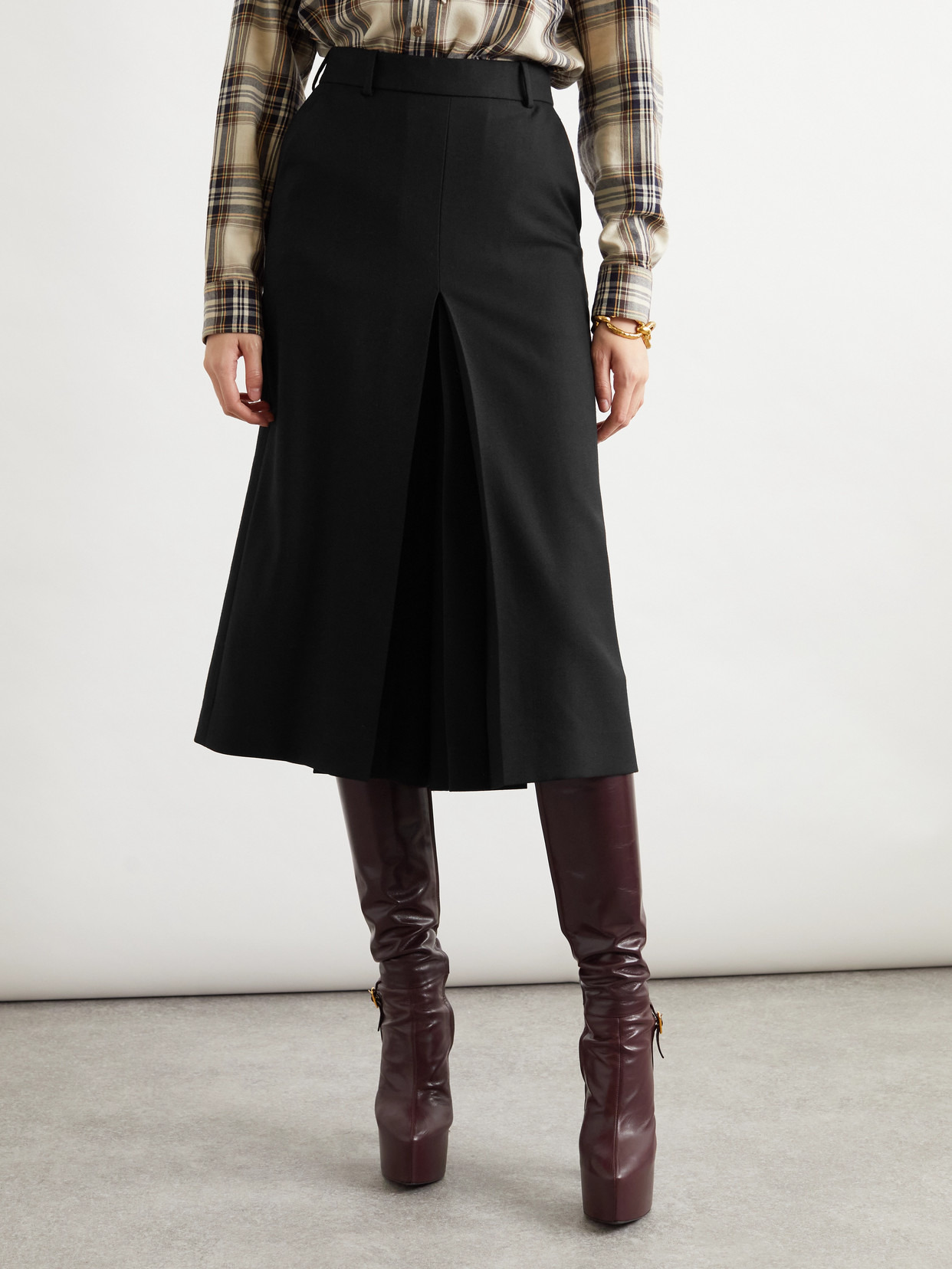 Cropped Cotton-gabardine Pants - 4