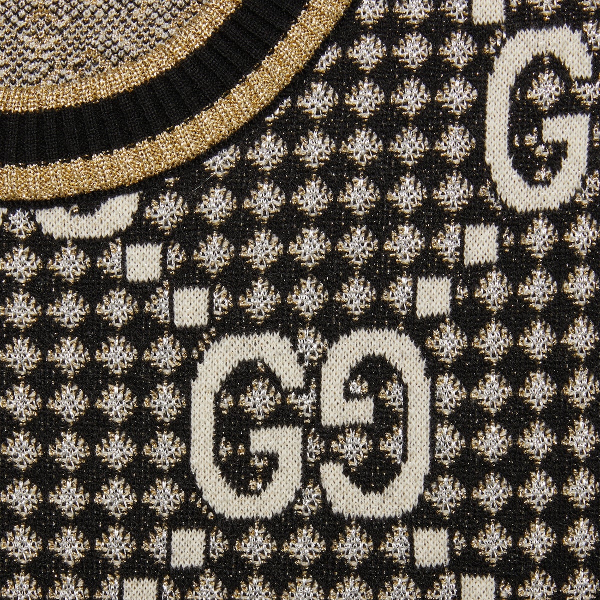 GG wool blend jacquard dress - 4