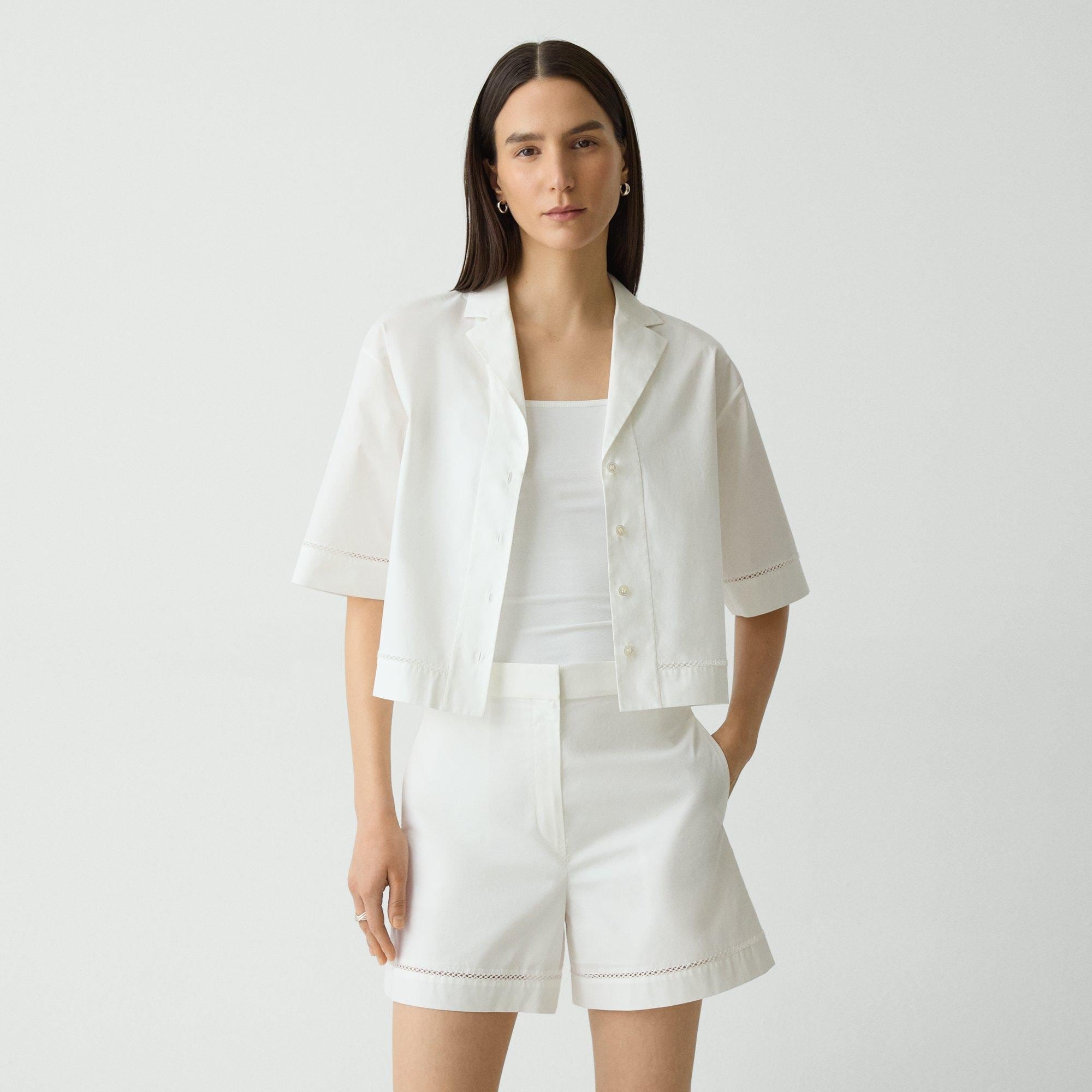 Boxy Camp Shirt in City Poplin - 2