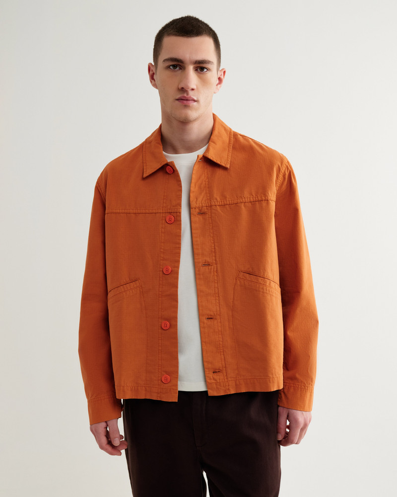 Wax London Barton - Orange Organic Cotton Ripstop Jacket outlook