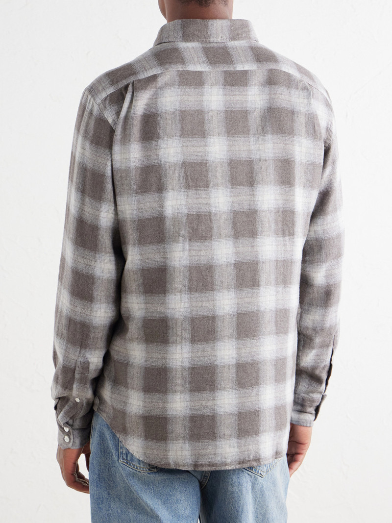 Paul Checked Cotton and Lyocell-Blend Flannel Shirt 4