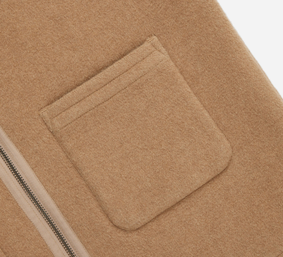 Zip Vest - Coyote Wool/Cashmere - 4