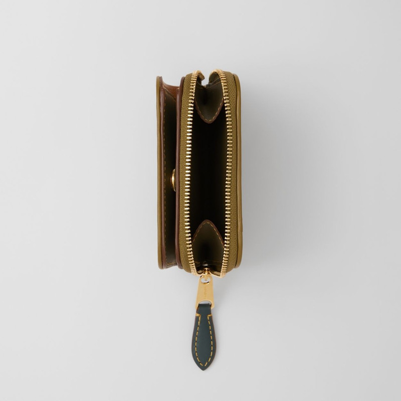 Embossed Logo Leather Folding Wallet 6