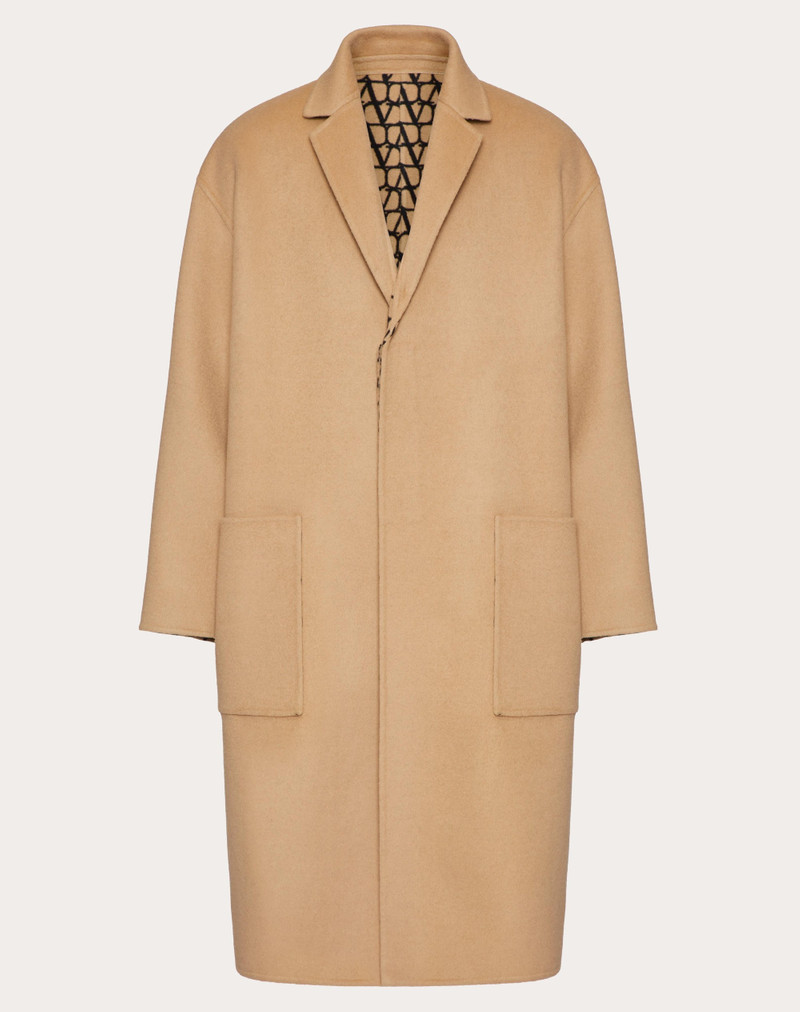 REVERSIBLE DOUBLE-FACED WOOL COAT WITH TOILE ICONOGRAPHE PATTERN 1