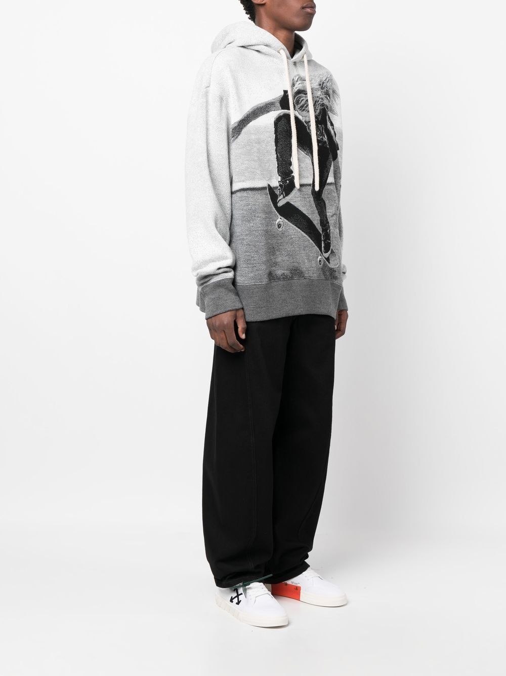 skater-print hoodie - 3