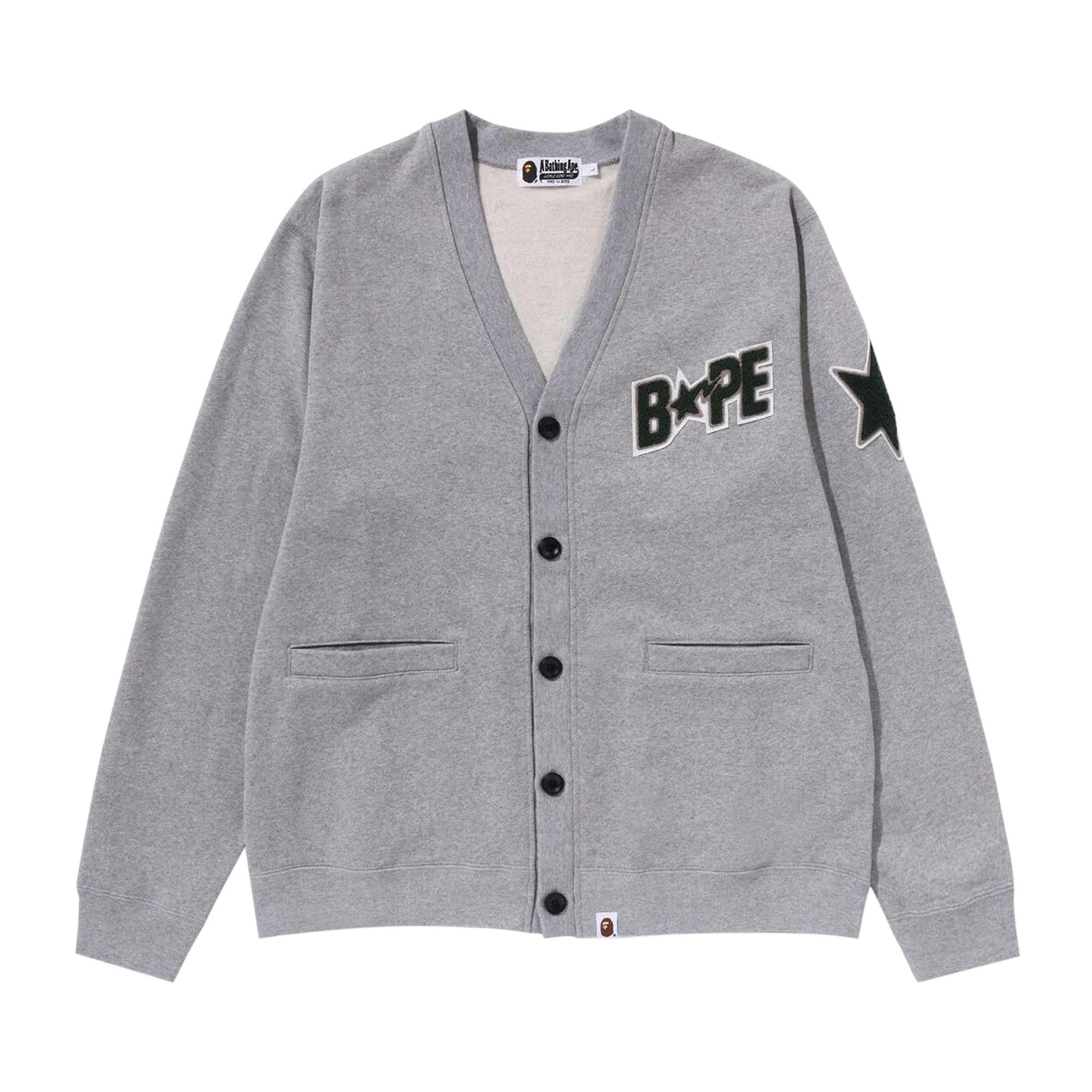 BAPE Sta Sweat Cardigan 'Grey' - 1