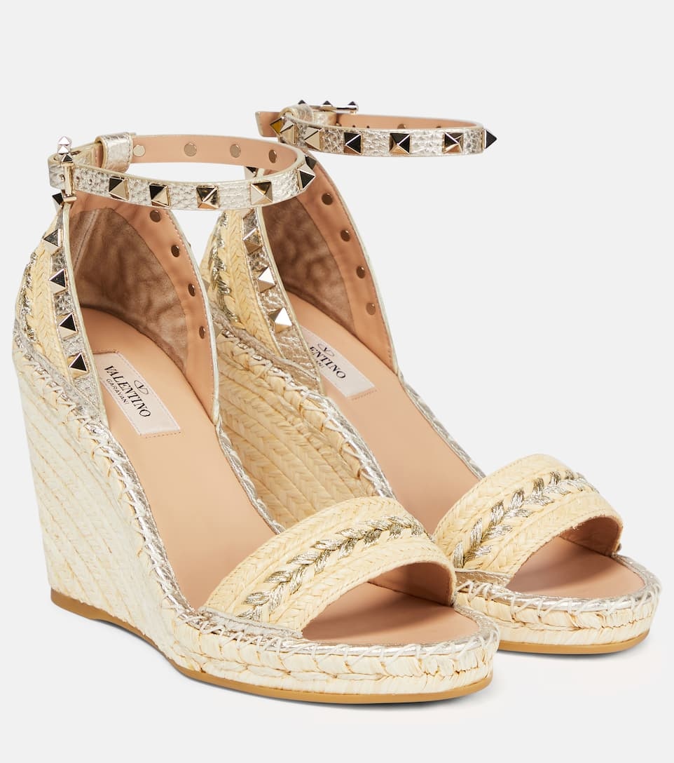 Rockstud espadrille wedges - 1