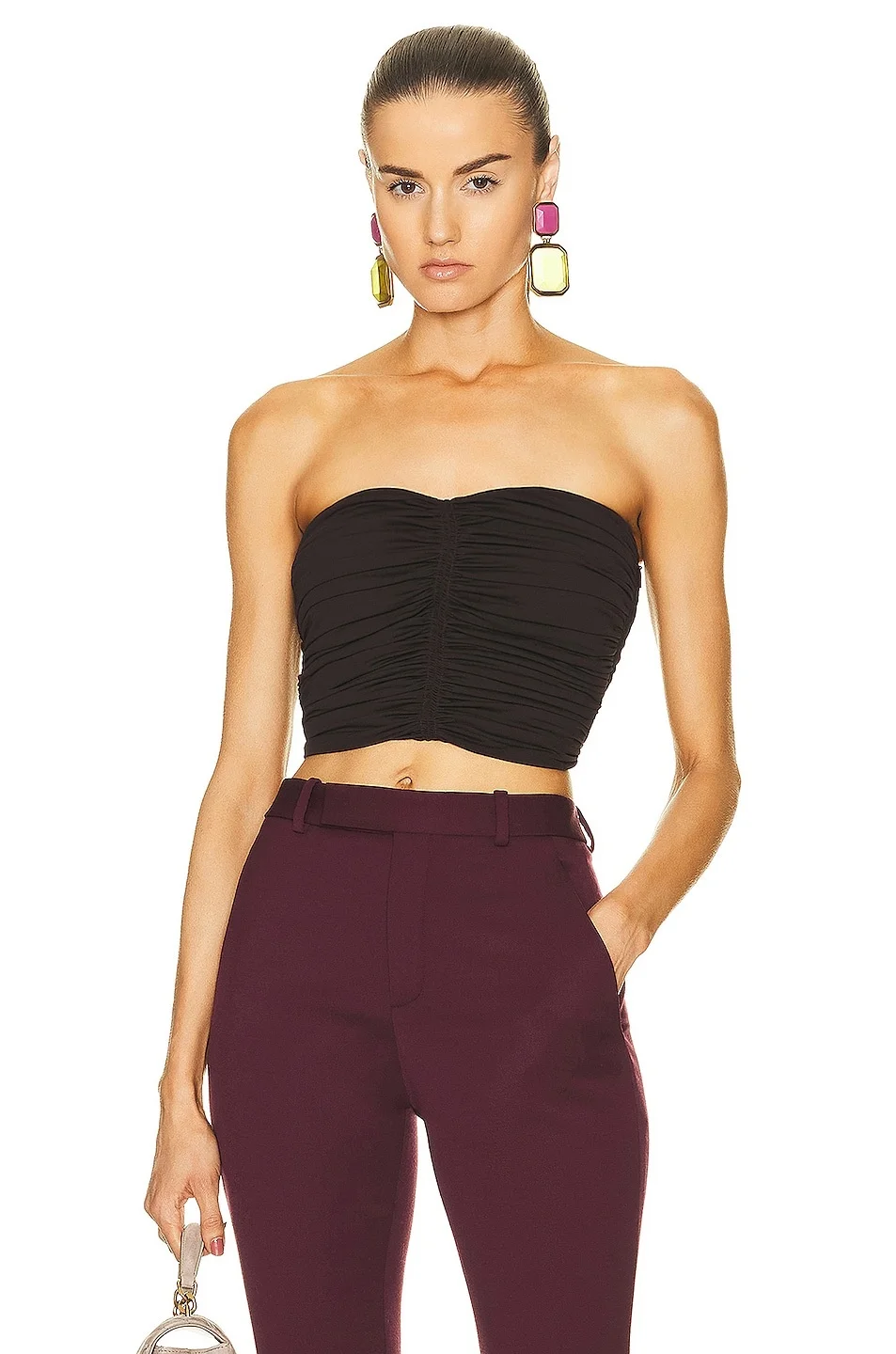 Ruched Sleeveless Top - 1