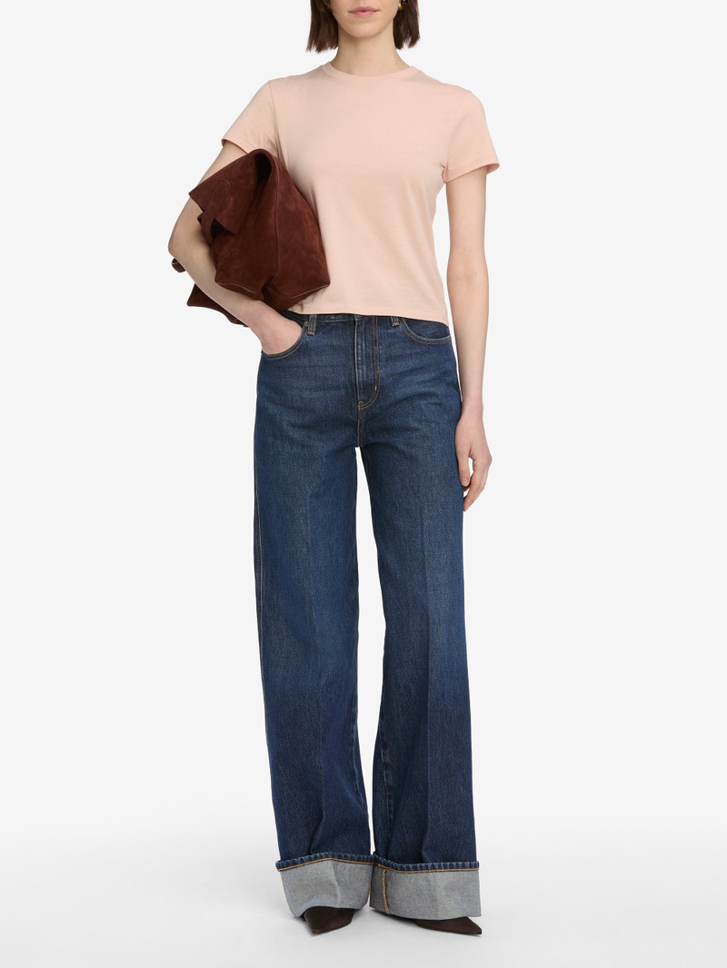 FRAME The Baby Tee in Pink Sand outlook