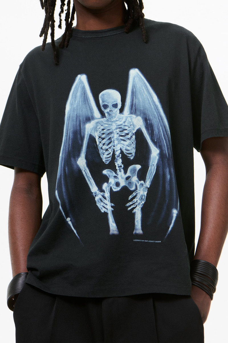 Our Legacy New Box T-Shirt Fallen Angel Print Cotton Jersey outlook