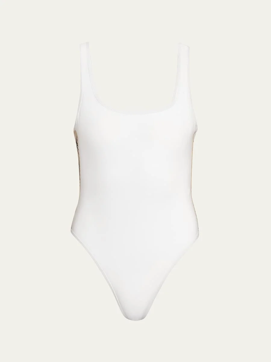 Sorcha Check Trim One-Piece Swimsuit - 1