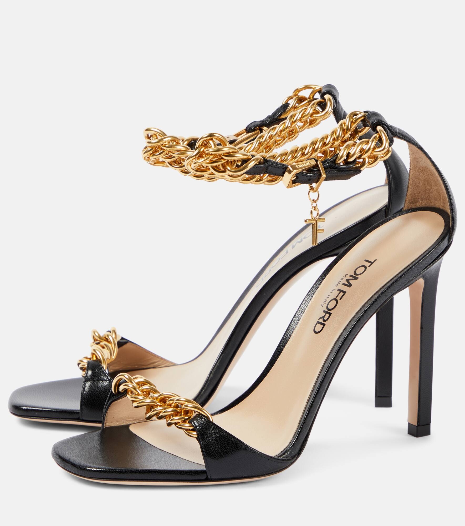 Zenith 105 chain-detail leather sandals - 5