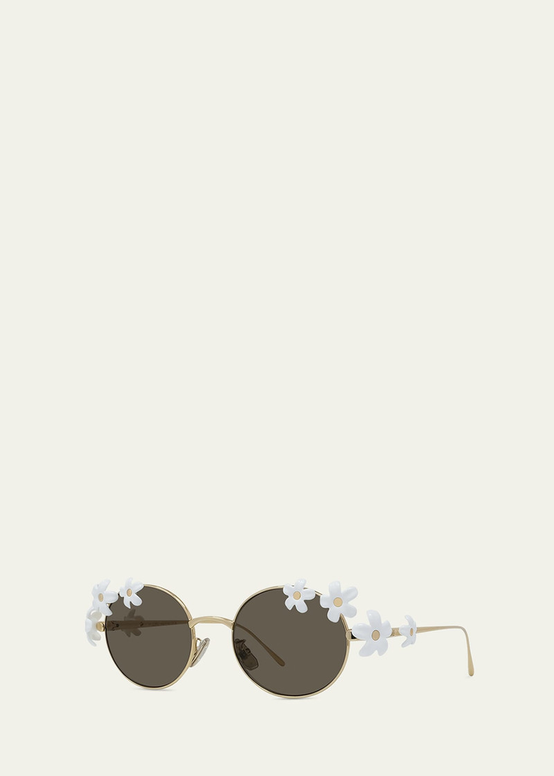 Loewe Signature Floral Metal Sunglasses outlook