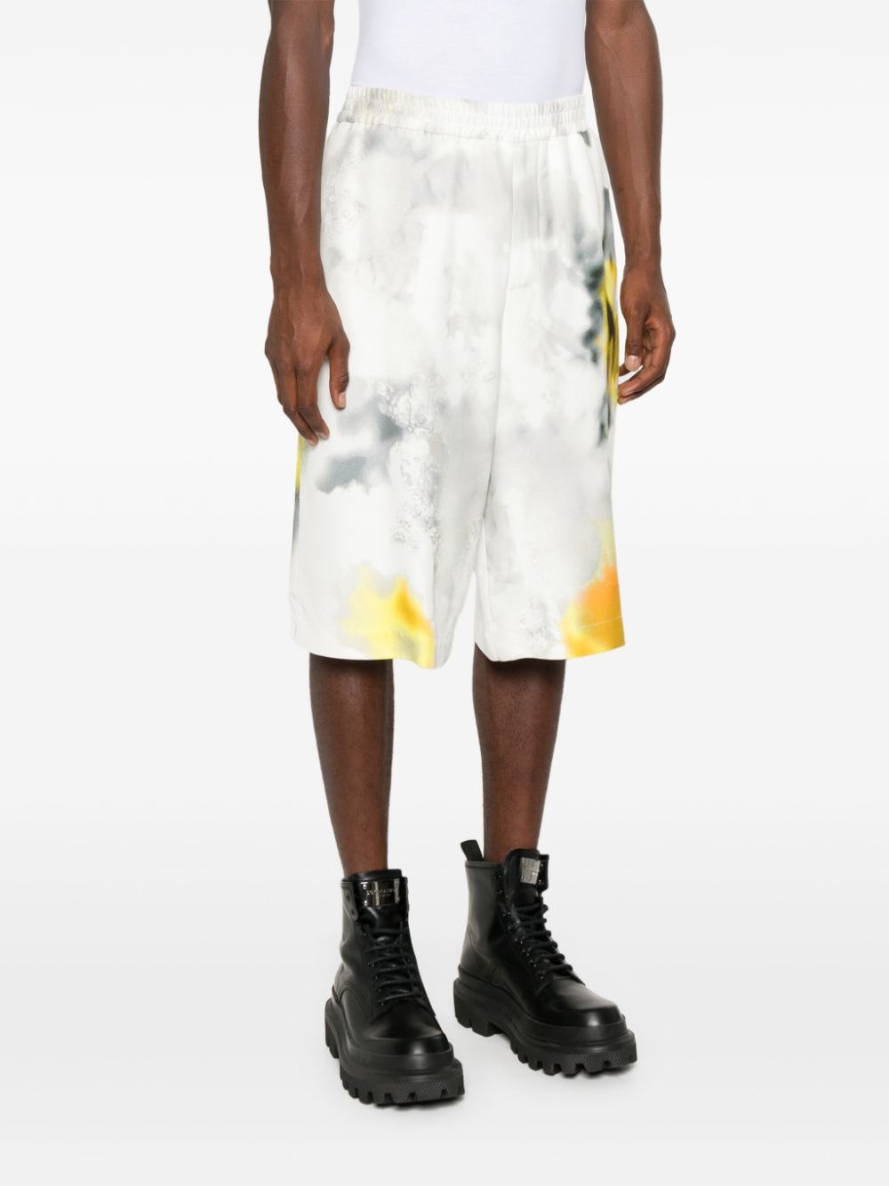 faded abstract-print bermuda shorts - 3
