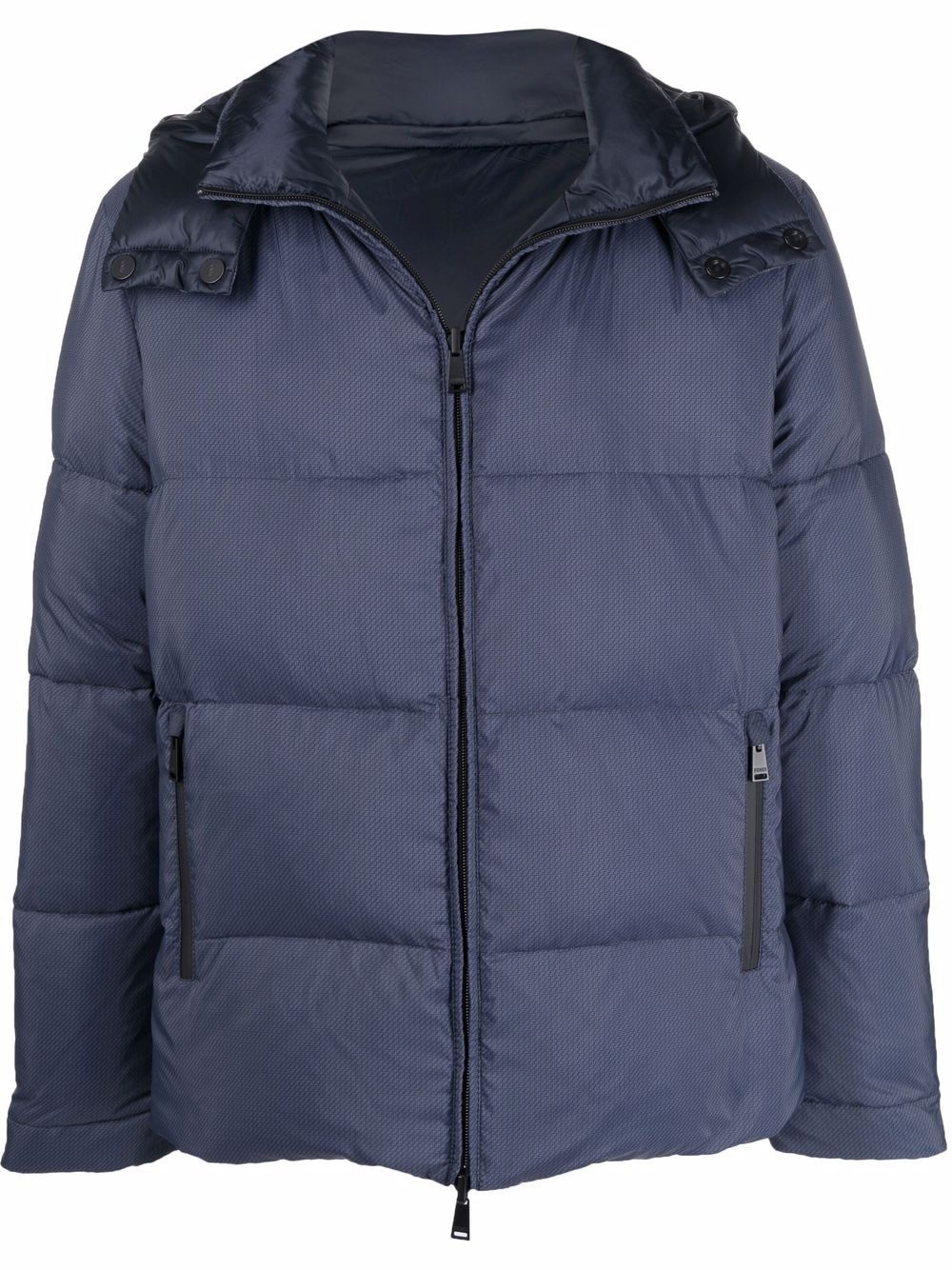 padded zip-up down coat - 1