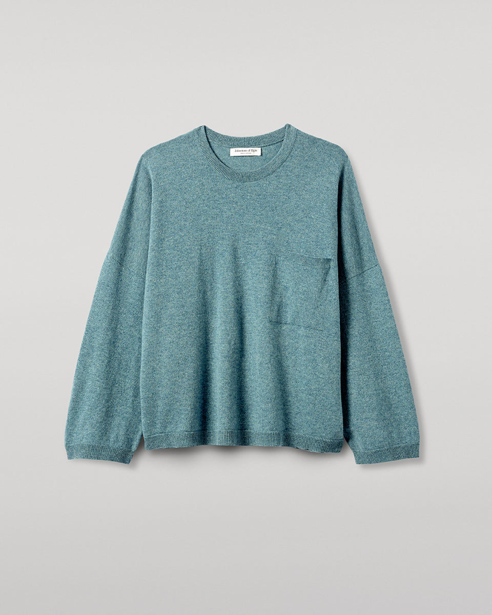 Gauzy Pocket Green Cashmere Jumper - 1