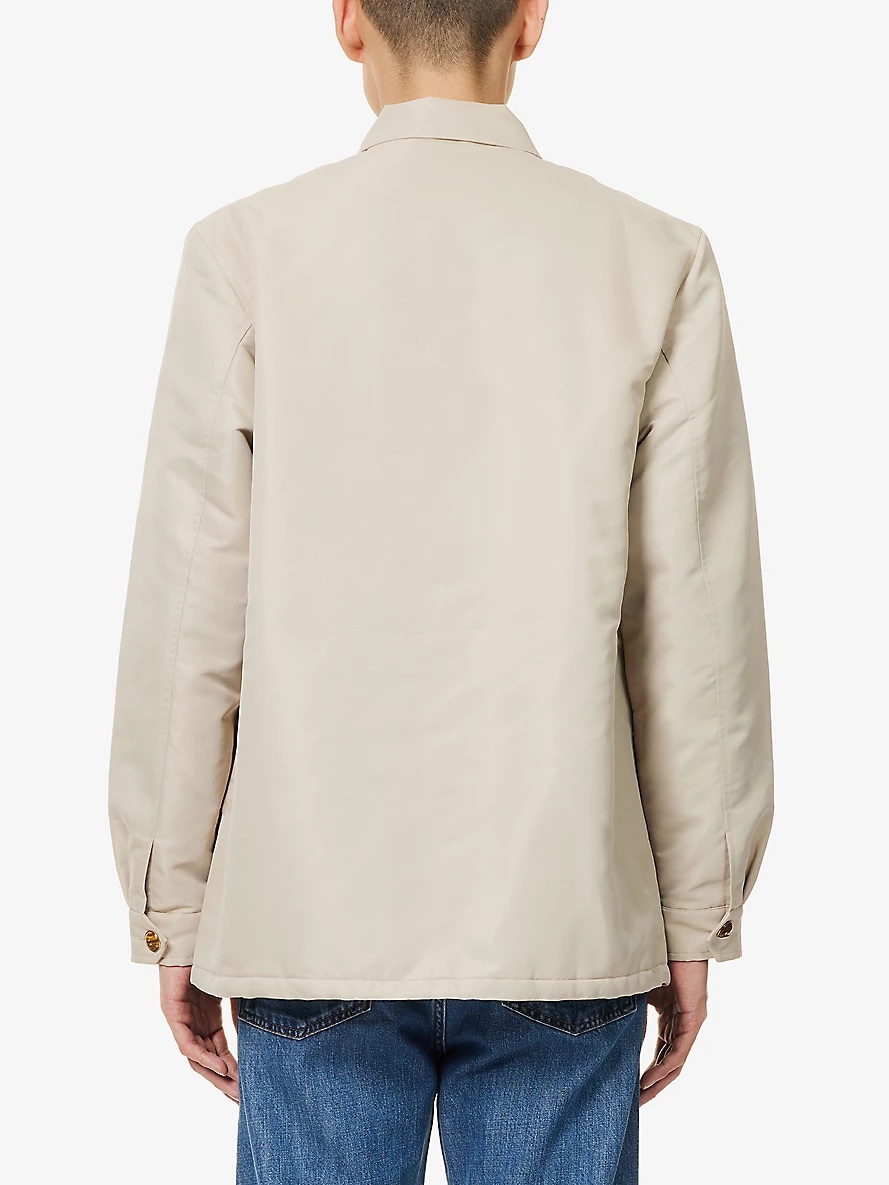 Parachute boxy-fit long-sleeve recycled-nylon faille jacket - 4