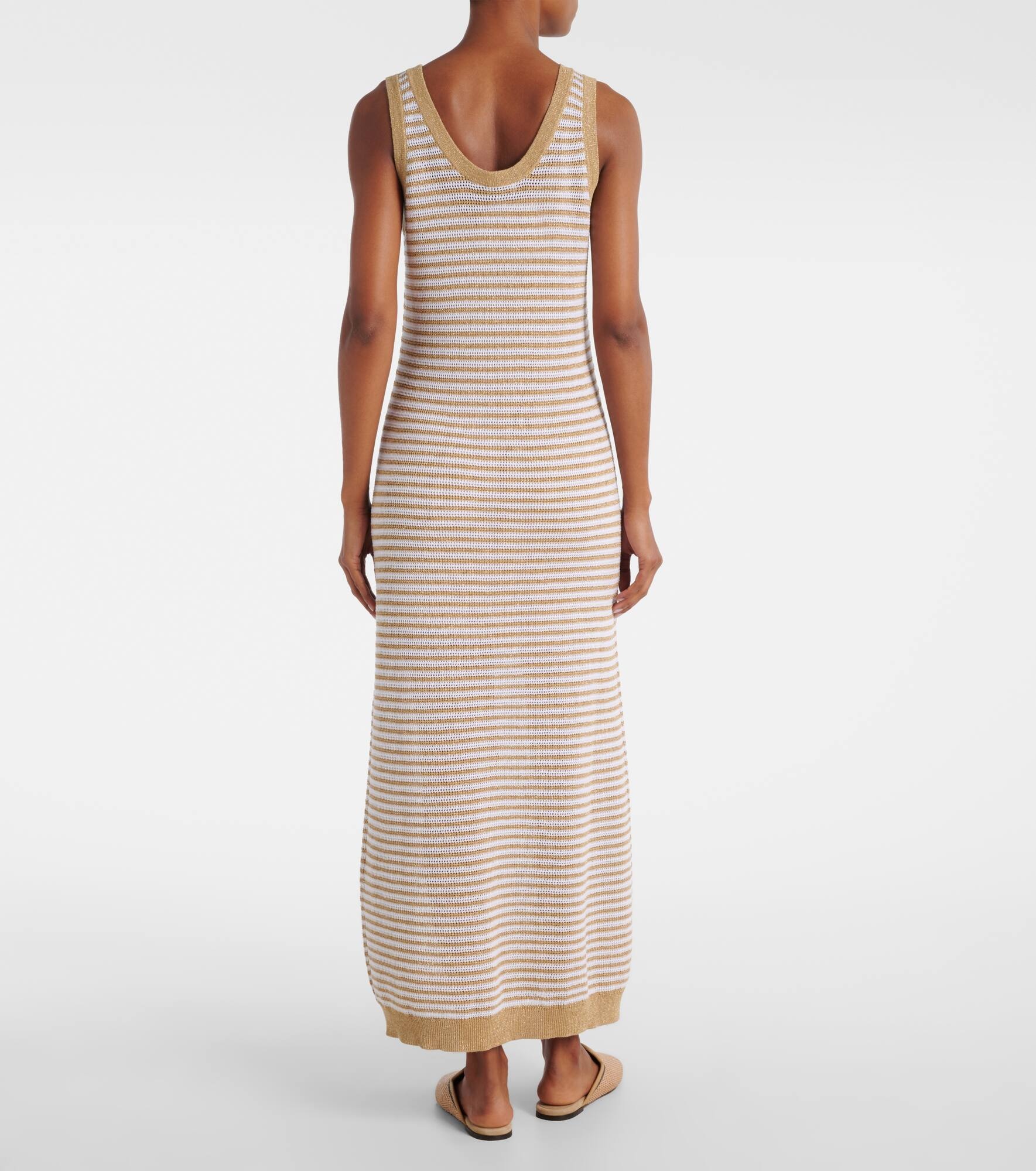 Striped knitted maxi dress - 3