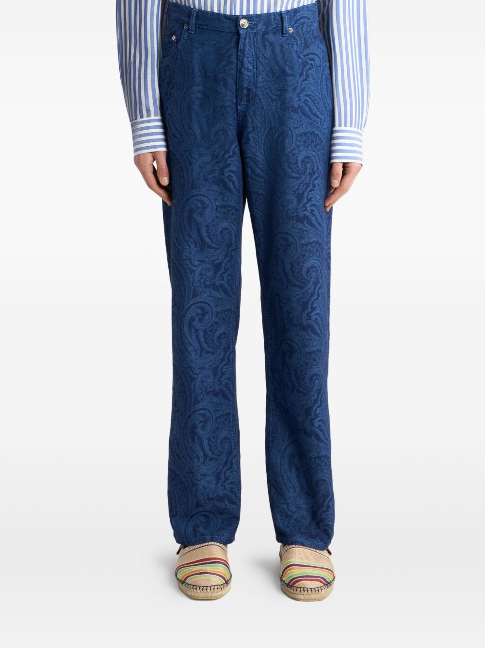 paisley-print jeans - 3