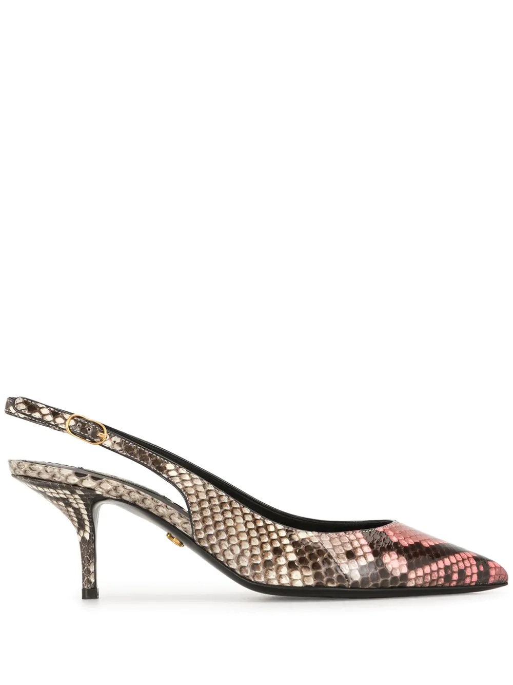 slingback python-skin mules - 1