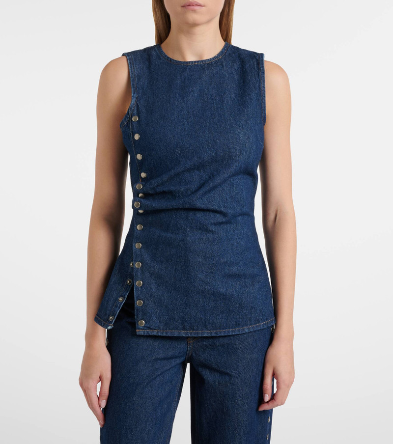 Draped denim top 3