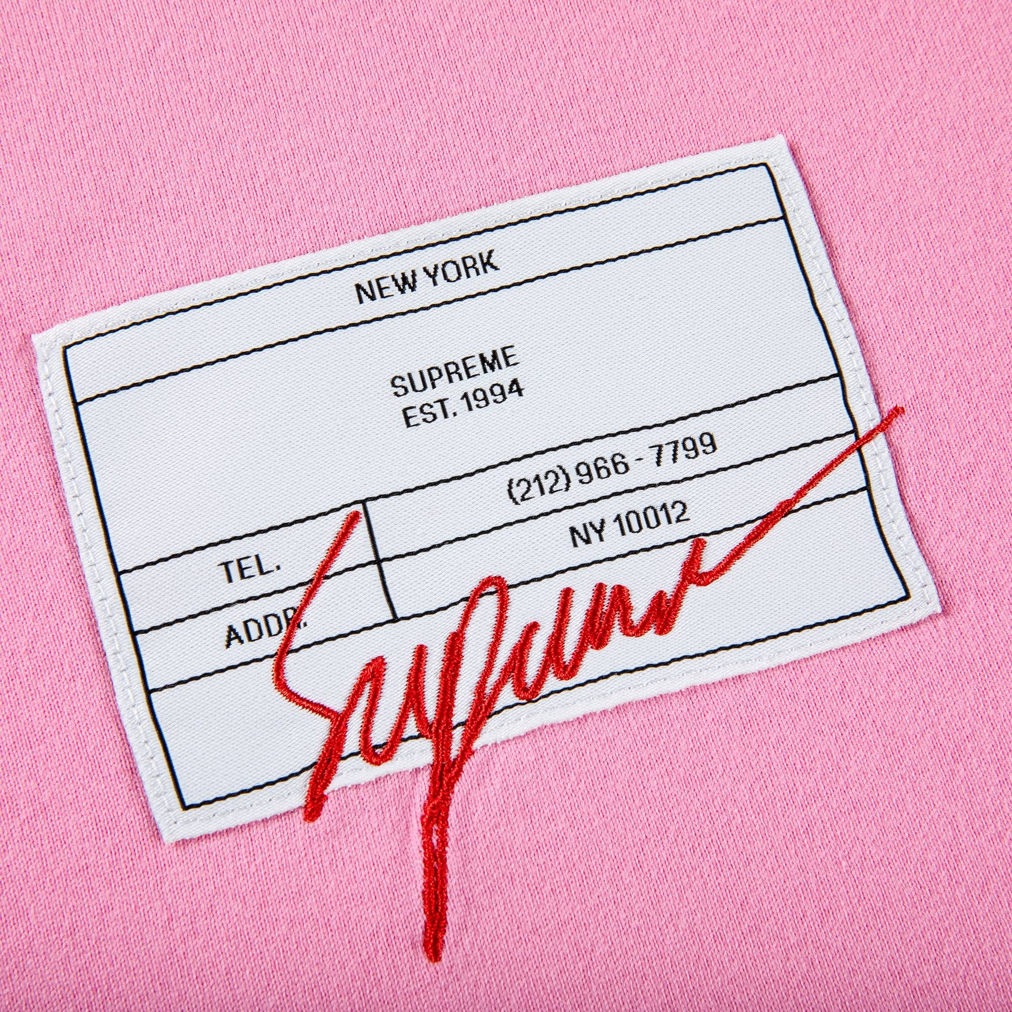 Supreme Signature Label Short-Sleeve Top 'Pink' - 2