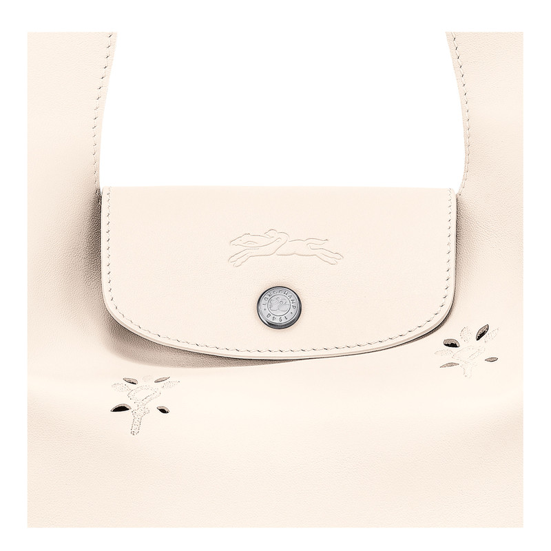 Le Pliage Xtra M Shoulder bag Ecru - Leather 5