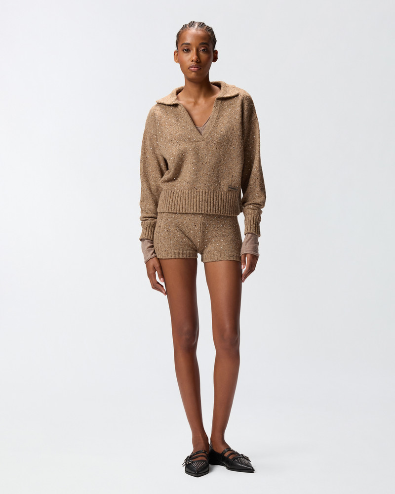 PINKO HIGH-WAISTED KNIT SHORTS outlook