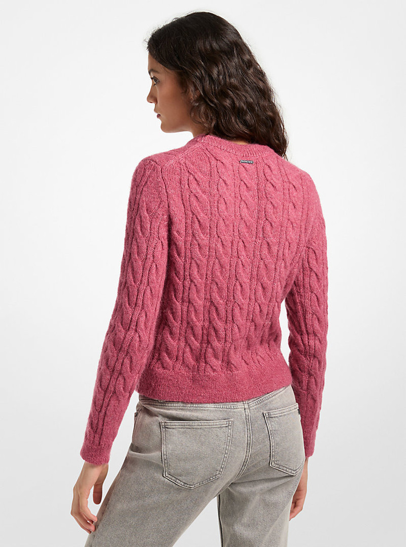MICHAEL KORS Cable Knit Nylon and Alpaca Blend Sweater outlook