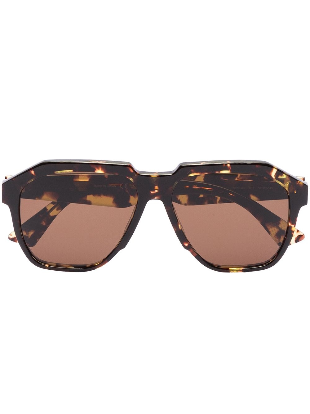 geometric tortoiseshell-effect sunglasses - 1