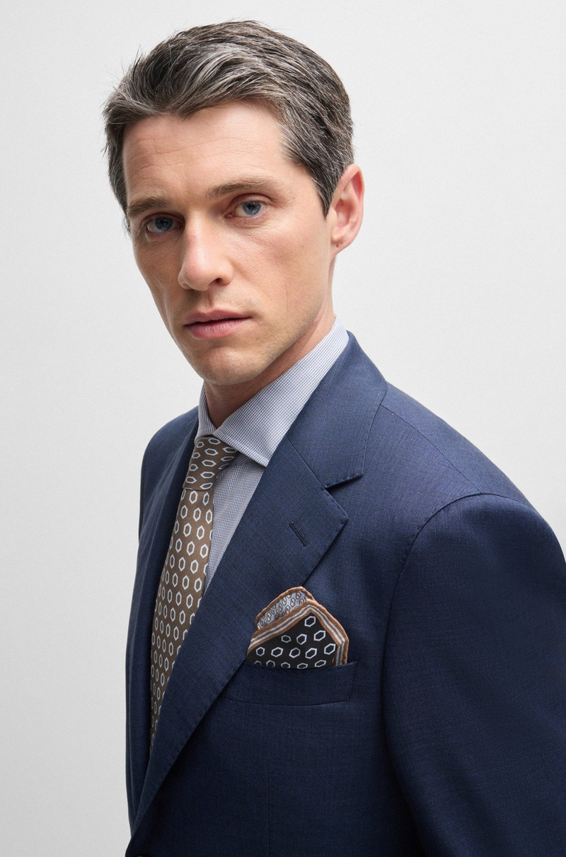 BOSS SILK POCKET SQUARE WITH SEASONAL PRINTS outlook