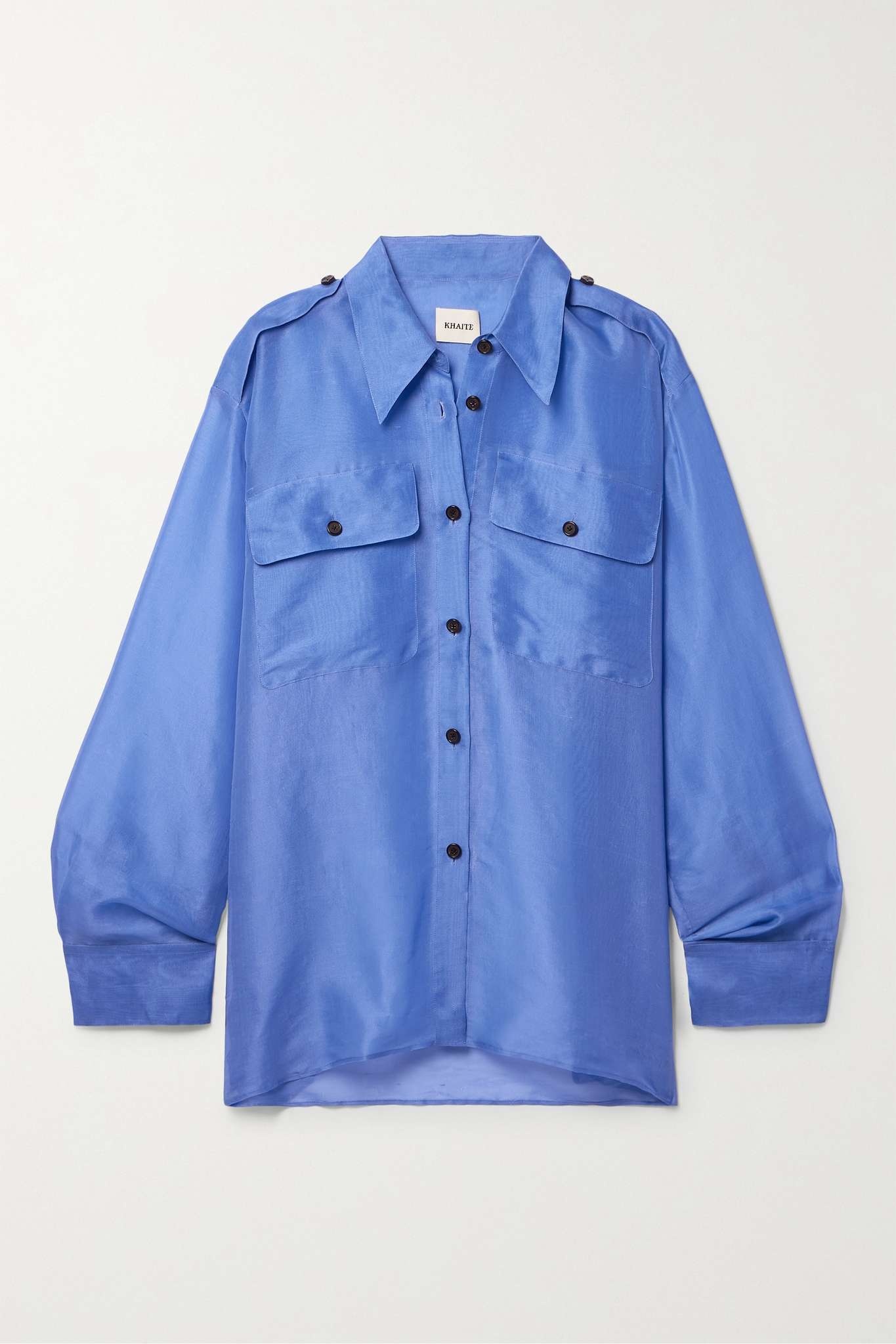 Missa oversized silk-organza shirt - 1