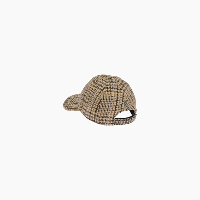 Plaid Shetland wool baseball cap 3