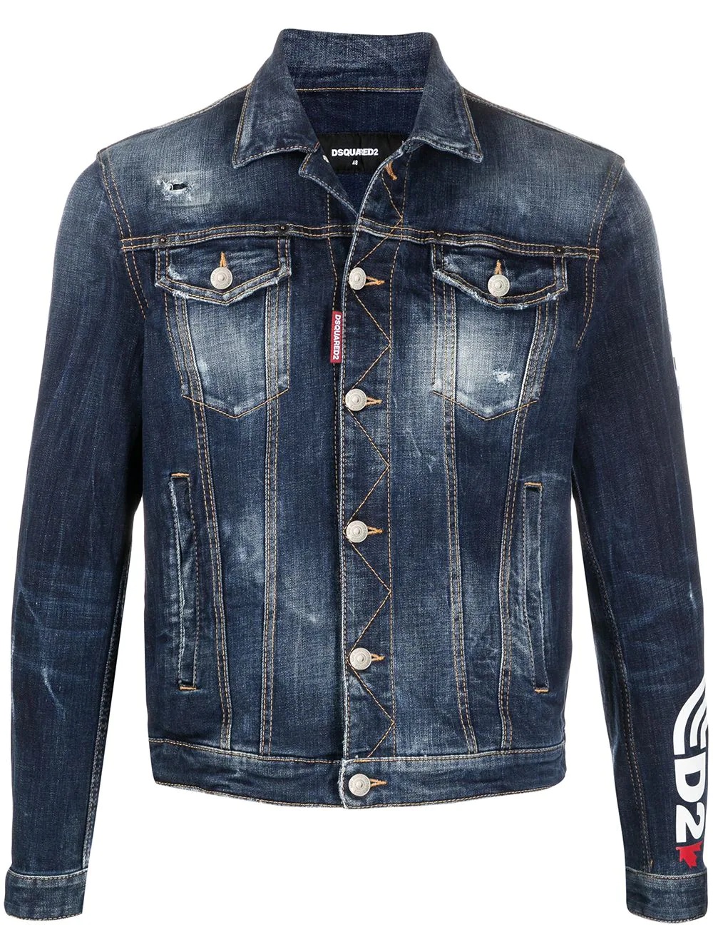 faded denim jacket - 1